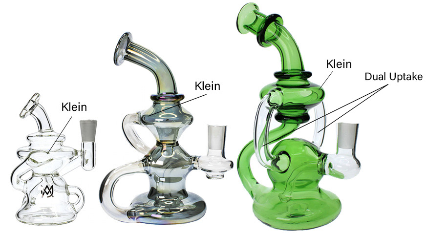 Klein, Dual Uptake and More Recyclers