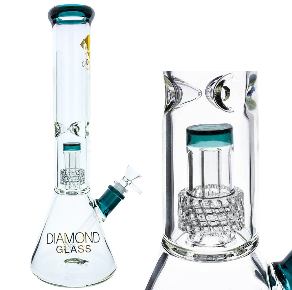 Diamond Glass Wrap Beaker Bong