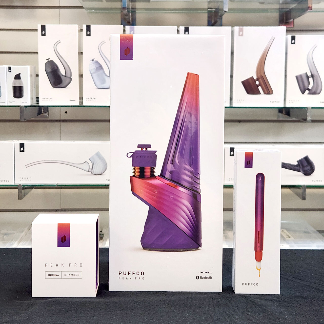Puffco Plasma collection on display in-store.